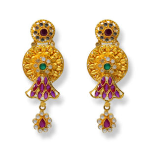 indus jewellers gold earring collection